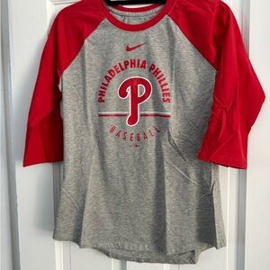 Nike Philadelphia Phillies Red and Gray Women's Jersey